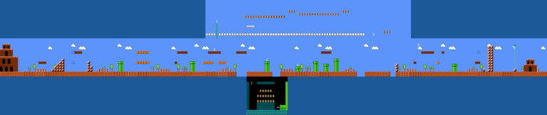Levelkarte Welt 2-1 in Super Mario Bros. für NES