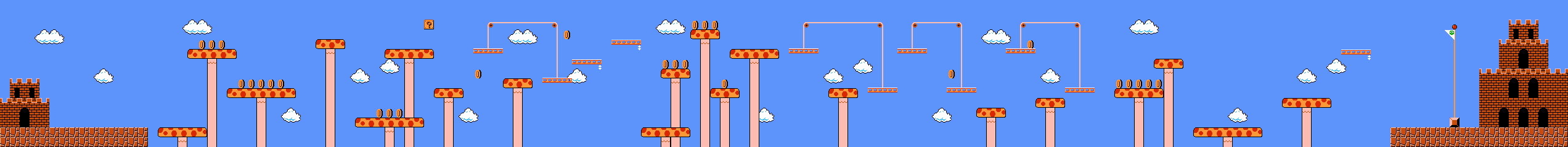 Levelkarte Welt 4-3 in Super Mario Bros. für NES