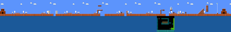 Levelkarte Welt 5-1 in Super Mario Bros. für NES